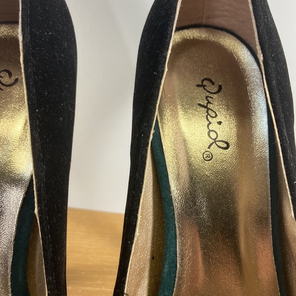 Qupid Faux Suede Peep Toe Heels Size 8.5 Women’s - Picture 4 of 12